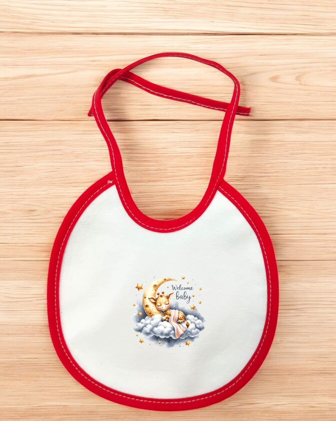 Babete impermeável redondo Welcome Baby - 12 cores à escolha, Exclusivo Pirralhos