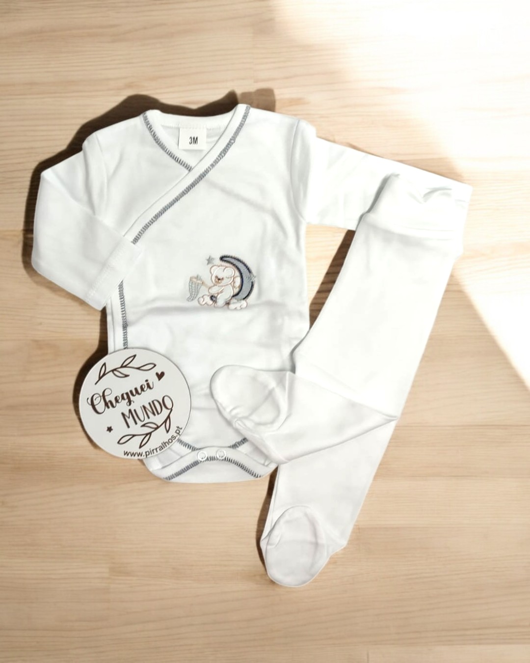 Body com calça sem carda Ursinho à pesca