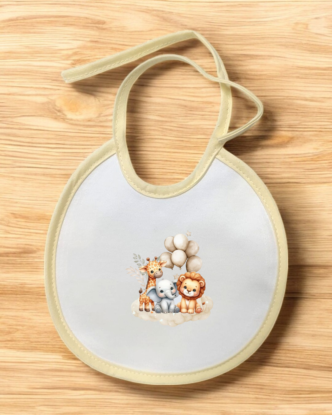 Babete impermeável redondo Animais da Selva - 12 cores à escolha, Exclusivo Pirralhos