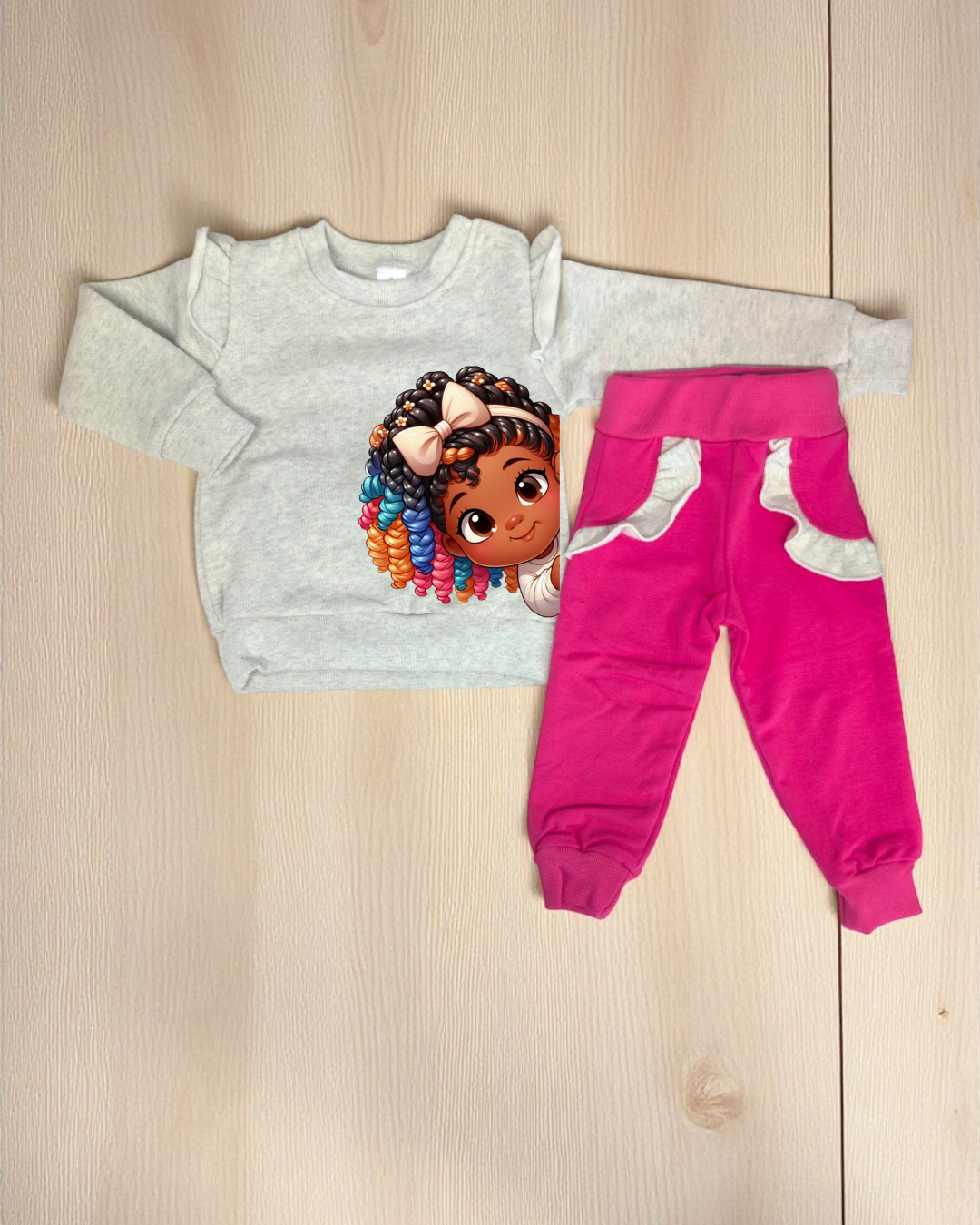 Conjunto cardado Menina à espreita - EXCLUSIVO PIRRALHOS