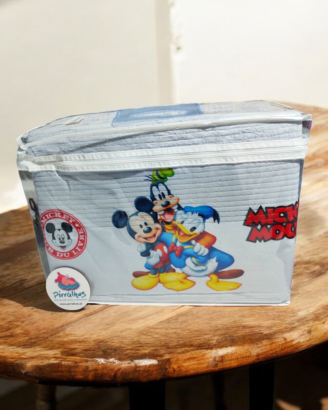 Lençóis de coralina Mickey e amigos   - cama até 105cm de largura