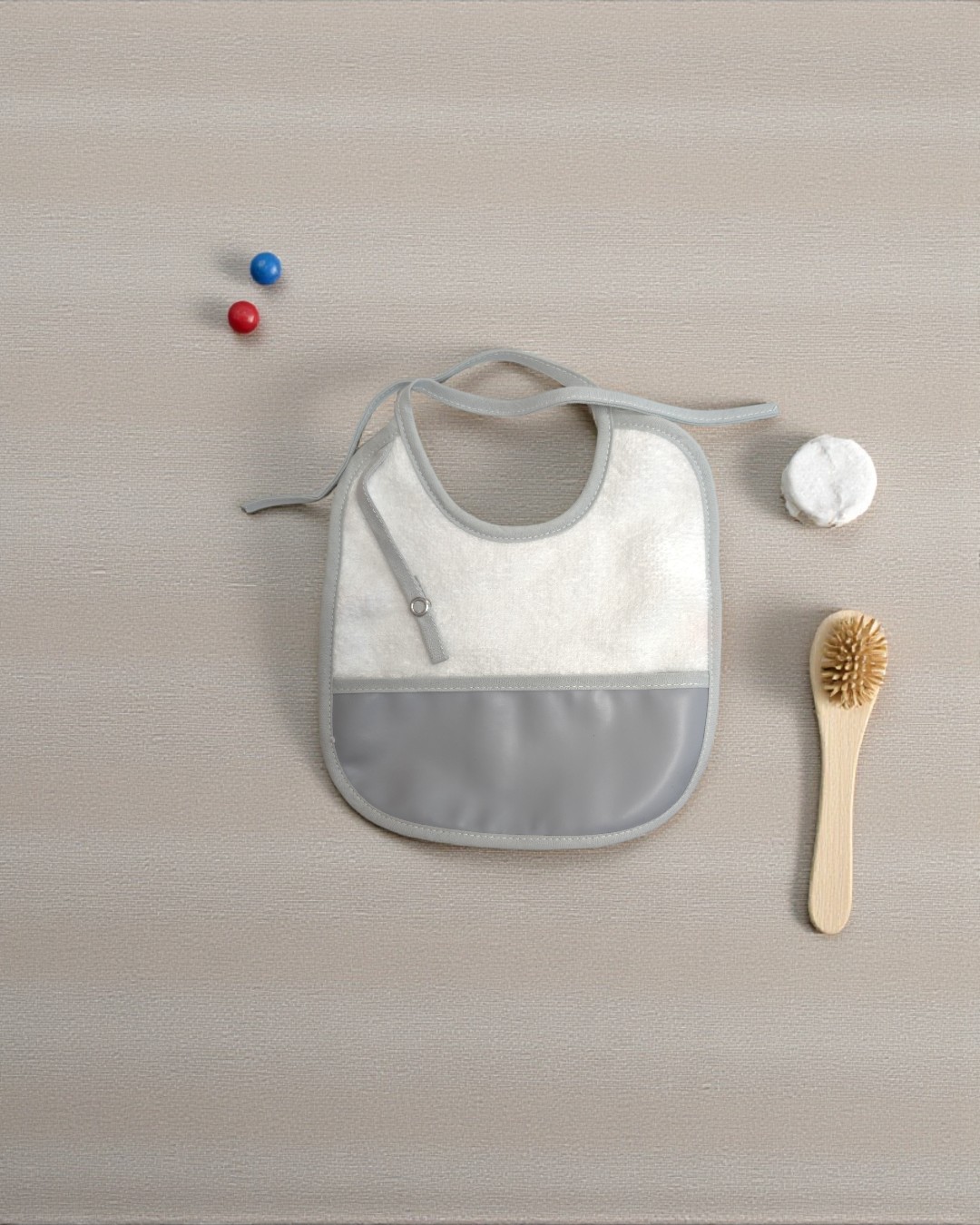 Babete com algodão turco e fita para chucha