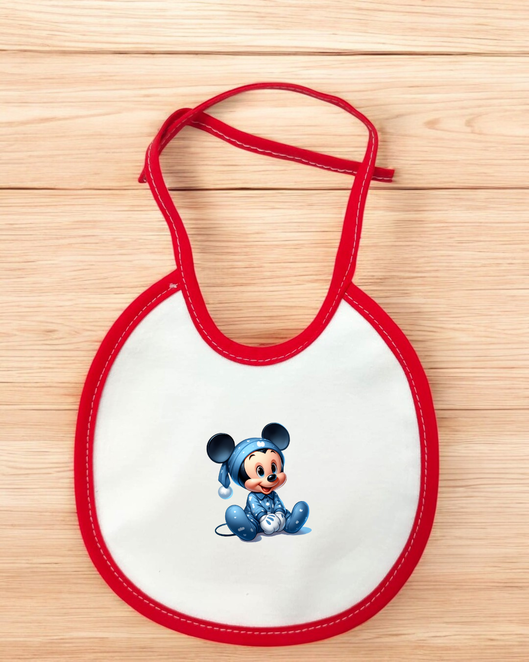 Babete impermeável redondo Mickey Pijama - 12 cores à escolha, Exclusivo Pirralhos