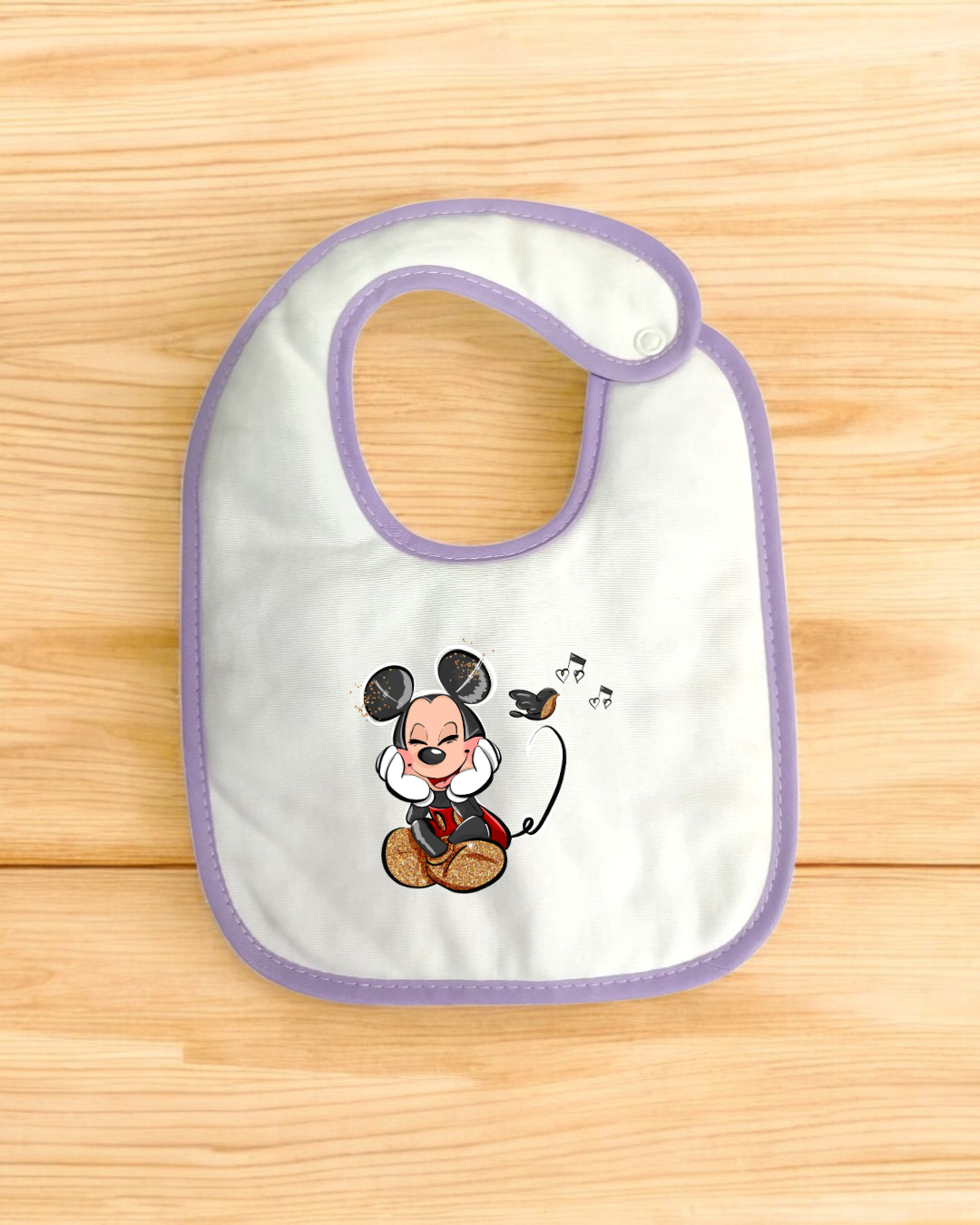 Babete impermeável Mickey Música - 15 cores à escolha, Exclusivo Pirralhos