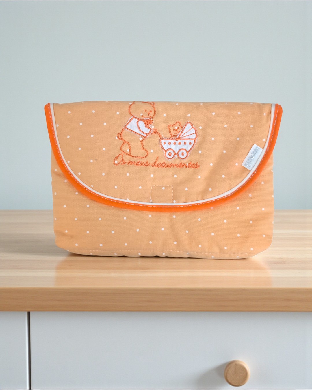 Porta documentos laranja