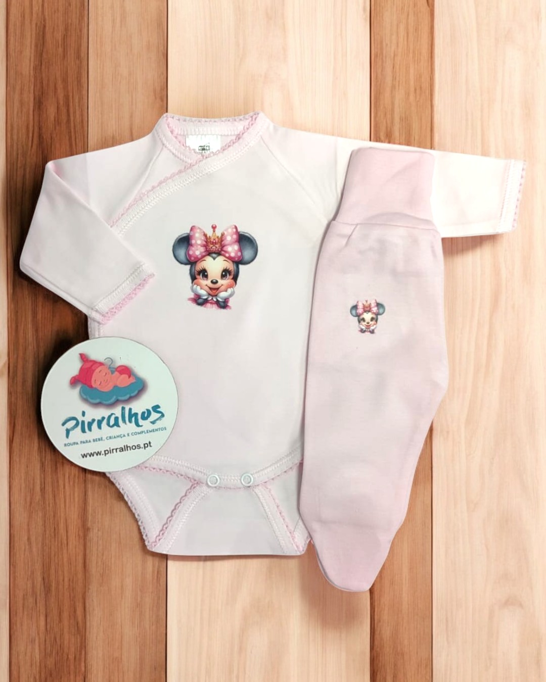 Body com calça sem carda Minnie Coroa - Edição limitada, exclusiva