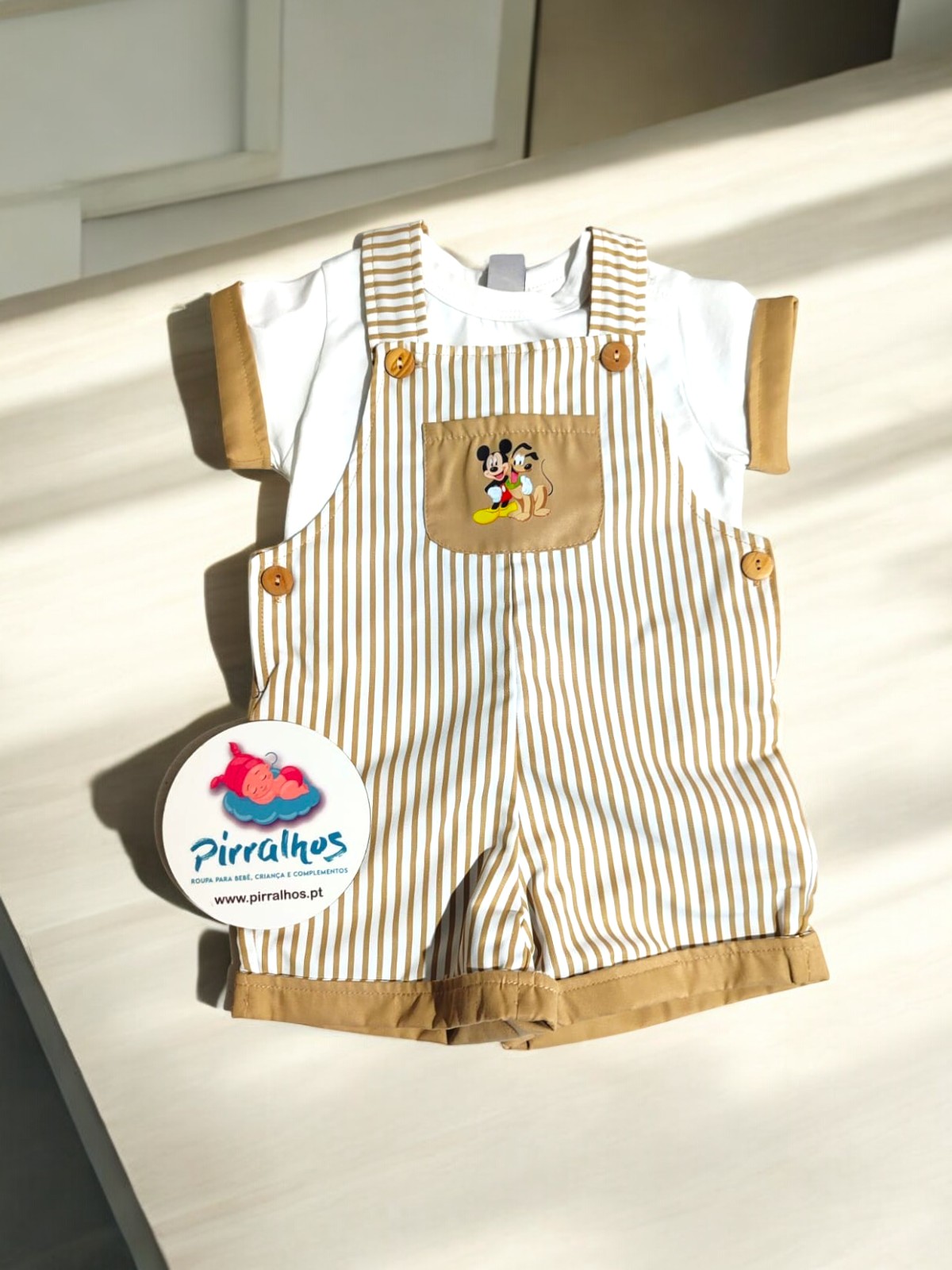 Conjunto Jardineira Mickey