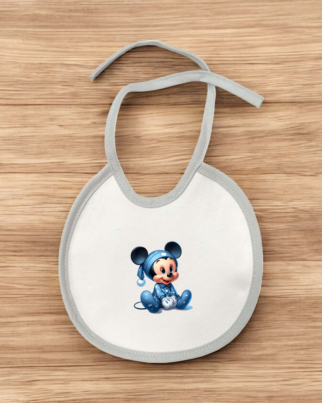 Babete impermeável redondo Mickey Pijama - 12 cores à escolha, Exclusivo Pirralhos