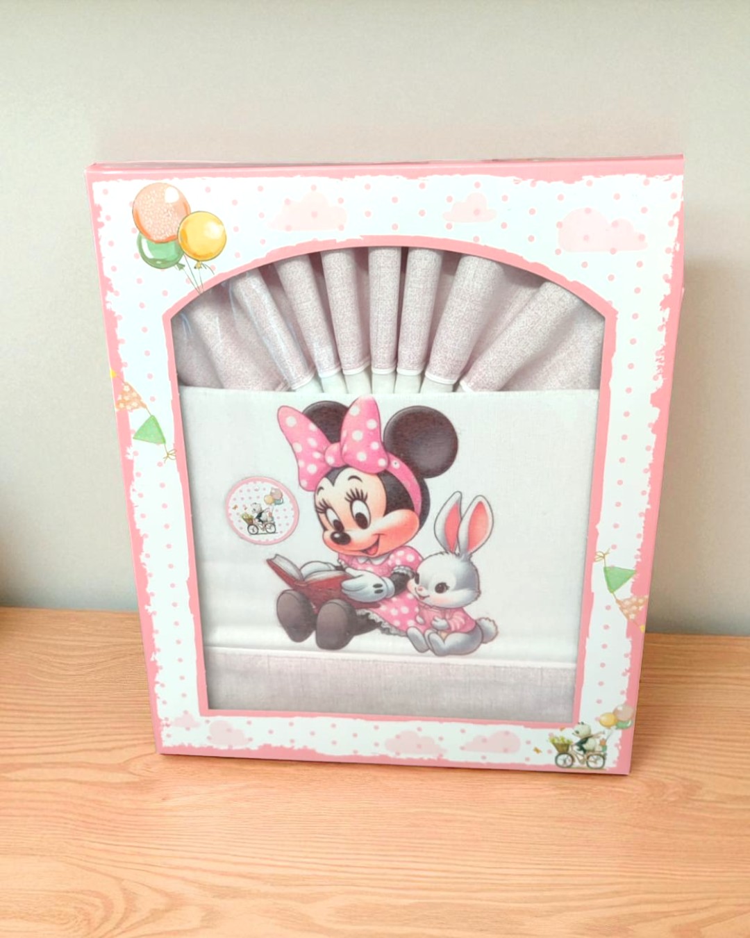 Lençóis de algodão Minnie e coelhinho  - Next to me / alcofa