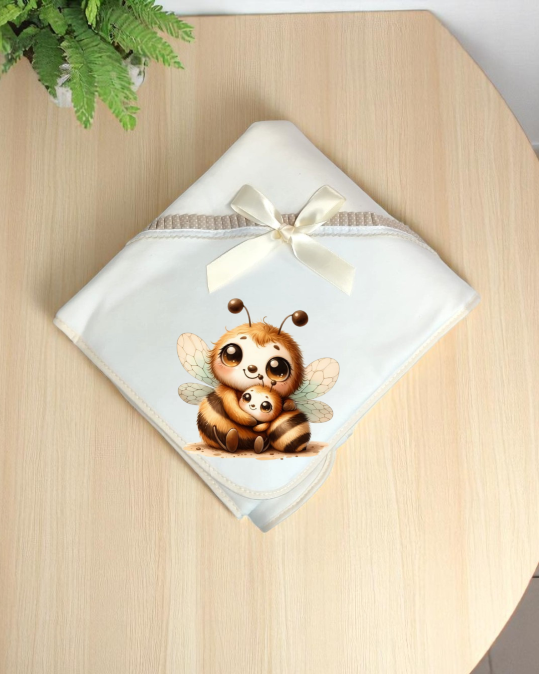 Manta de algodão Abelhinhas - Exclusivo PIRRALHOS - 6 Cores à escolha