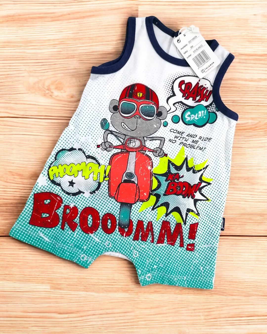 Pijama / macacão de manga cava Brooomm