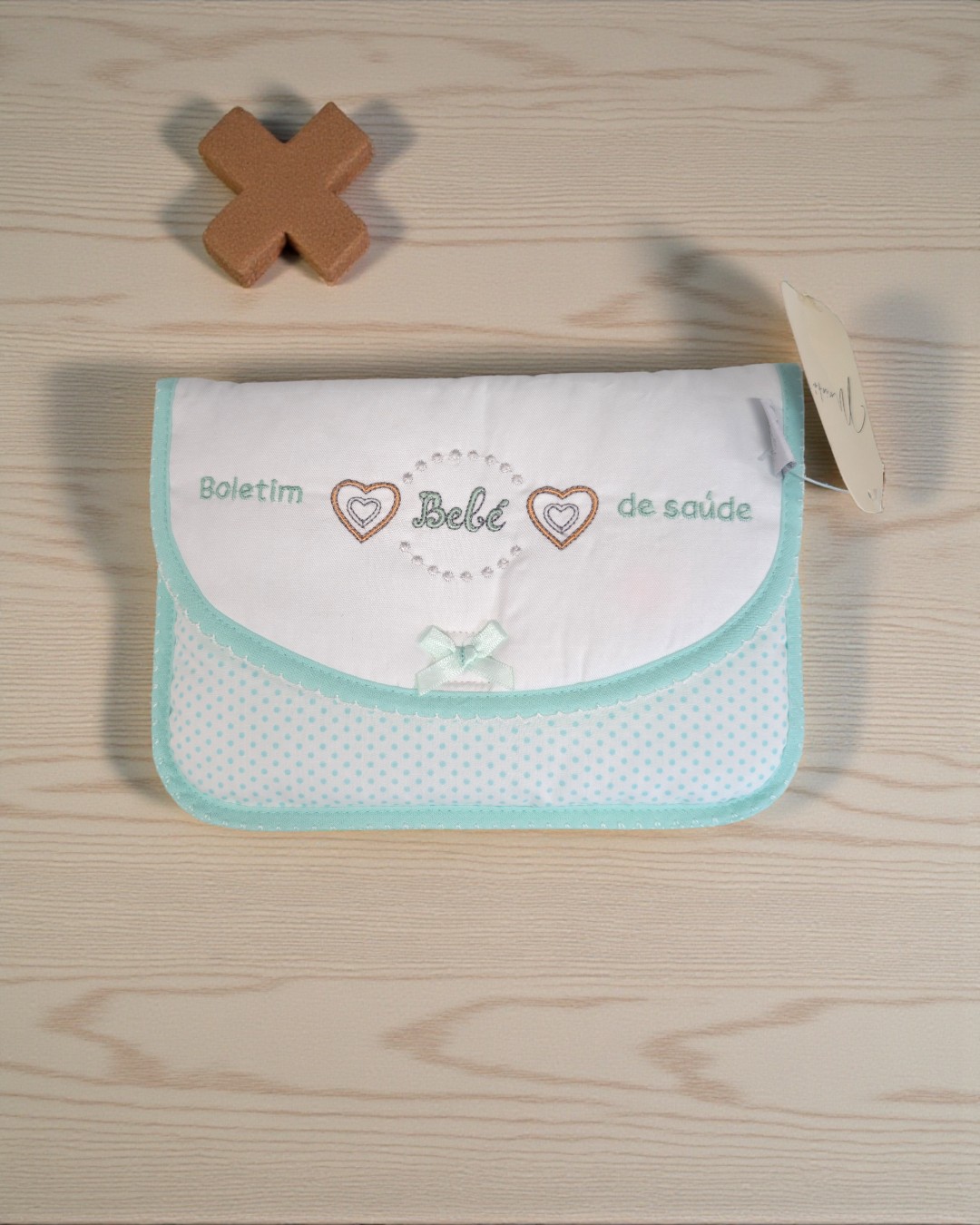 Porta documentos verde água