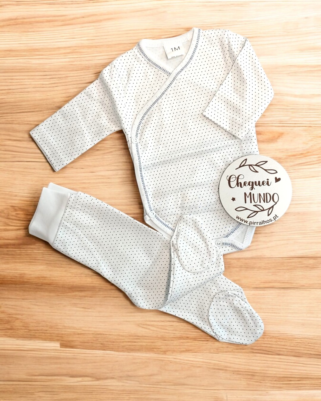 Body com calça sem carda Pintinhas