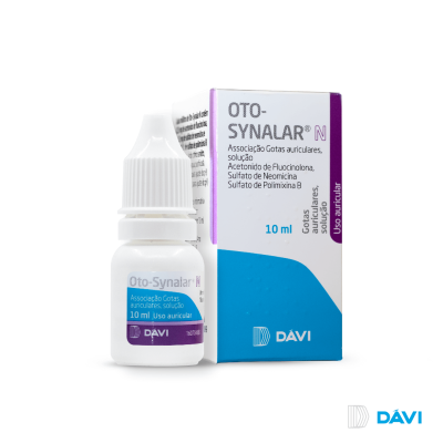 Acetonido de fluocinolona + Neomicina + Polimixina B (Oto-Synalar N) Gotas auriculares, Associação