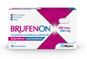 Ibuprofeno + Paracetamol (Brufenon) Comprimido 200 mg + 500 mg