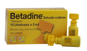 Betadine solução cutânea (Amarelo) unidoses