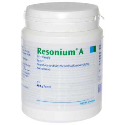 Polistireno sulfonato de sódio (Resonium) 454 g