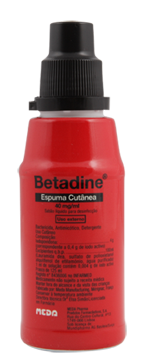 Betadine solução de Espuma cutânea (Vermelho)