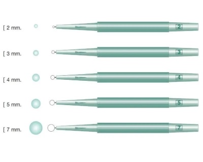 Curetas dérmicas descartáveis