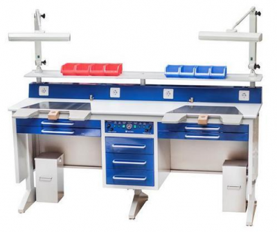 Mesa com dois postos de trabalho Technoflux