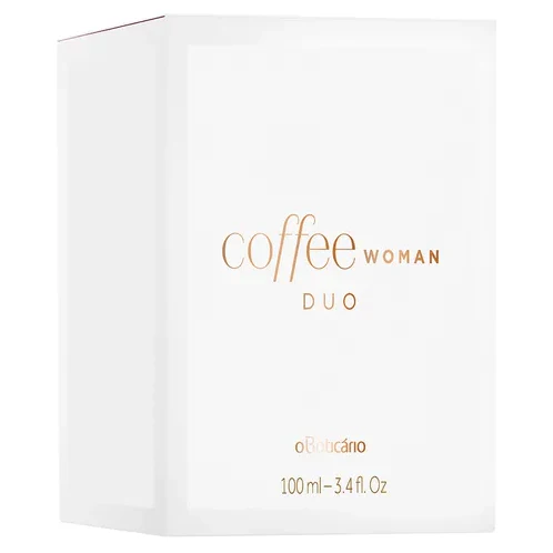 Coffee Woman Duo Eau de Toilette 100ml Embalagem branca do perfume coffee WOMAN DUO o Boticário 100 ml