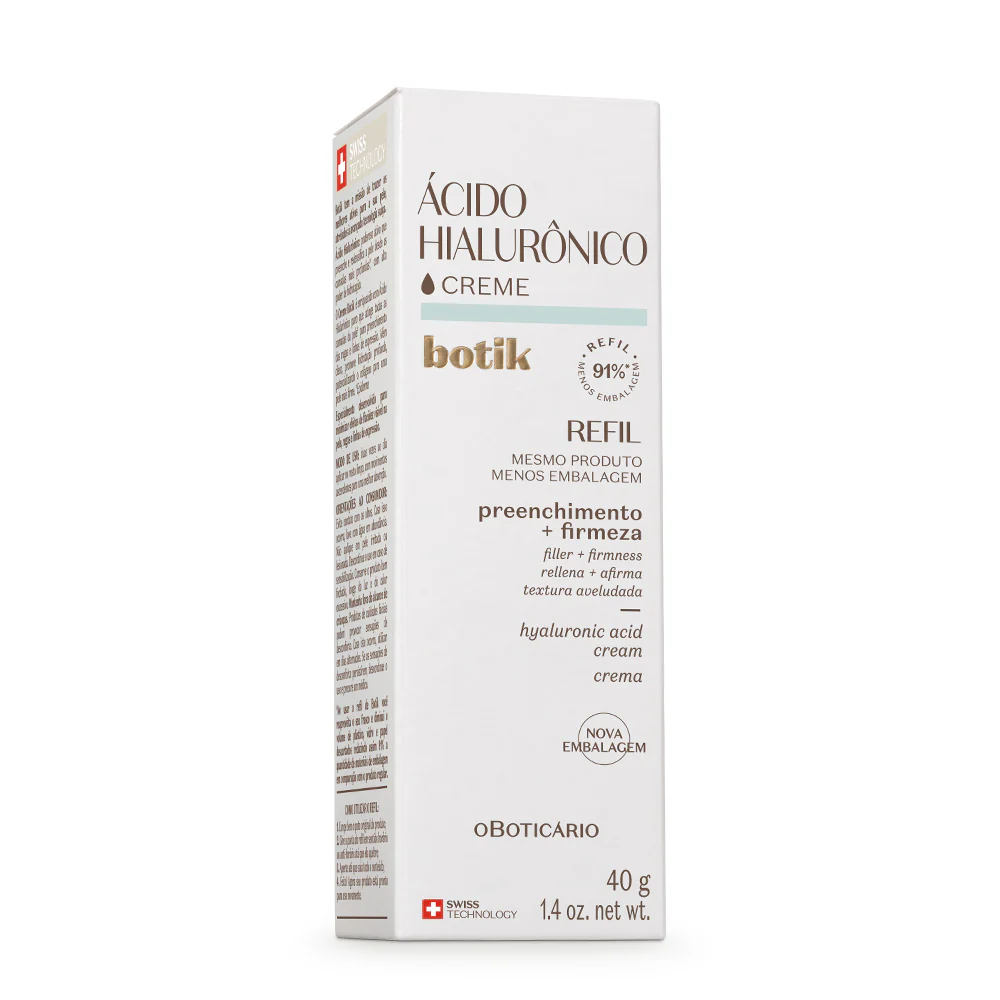 Refil Creme Facial Ácido Hialurónico Botik, 40g Refil Creme Facial Ácido Hialurónico Botik, 40g