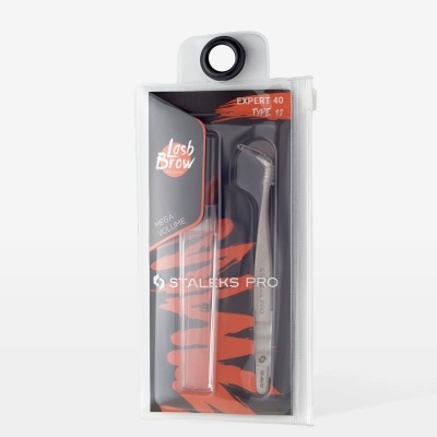 Pinça De Pestanas Profissional EXPERT 40 TYPE 12 (Pinça Curva Para Extensão De Volume,65')