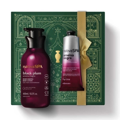 Kit de Natal Nativa SPA Ameixa Negra Banho Relaxante