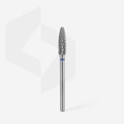 Broca de carboneto para unhas formato “milho” azul EXPERT, diâmetro da cabeça 4 mm / parte de trabalho 14 mm