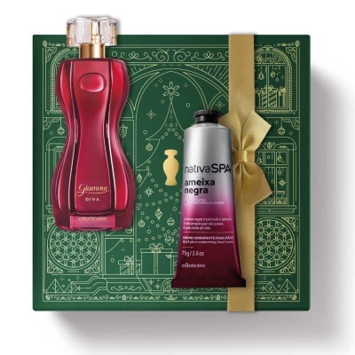 Kit de Natal Perfume Glamour Diva + Ameixa Negra