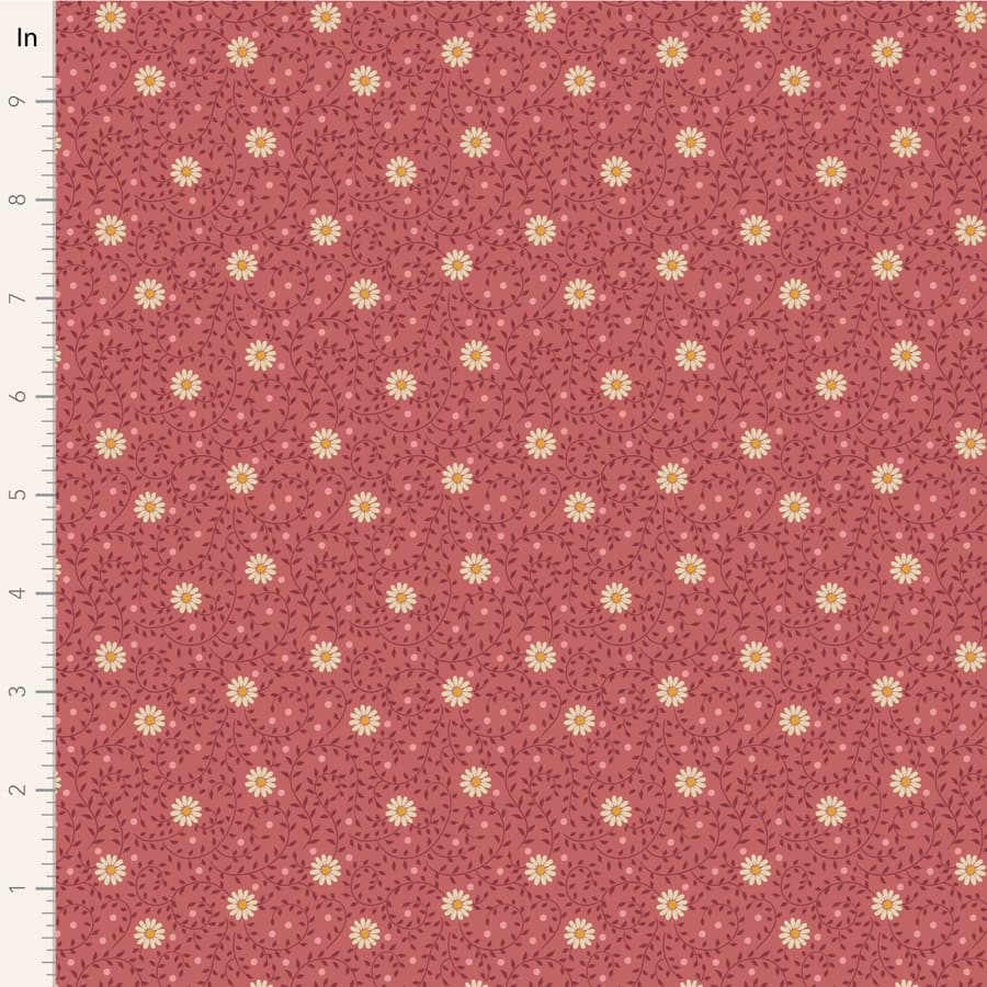 Tecido Tilda | Sanctuary - Daisydream Rhubarb Tecido Tilda | Sanctuary - Daisydream Rhubarb