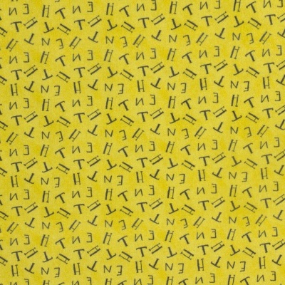 Tecido Amarelo Letras