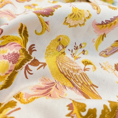 Tecido Poppy | Tropical Bird - Crú
