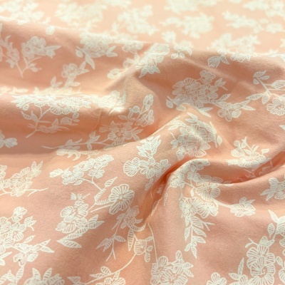 Tecido Poppy | Flowers - Rosa | Algodão Lavado