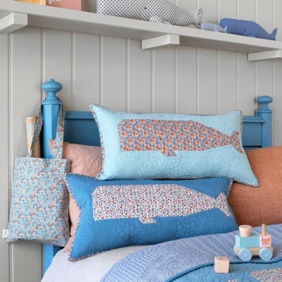 Kit Tilda | Blue Whale Pillows - Almofada Baleias