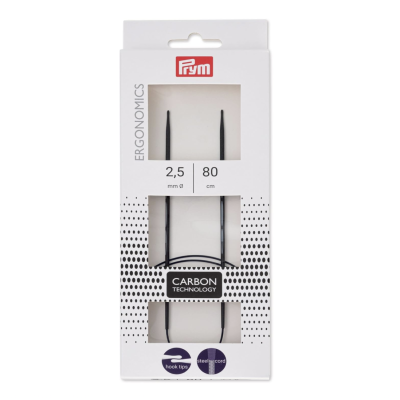 Prym Ergonomics | Agulha Circular 2,5mm + 80cm Tecnologia de Carbono