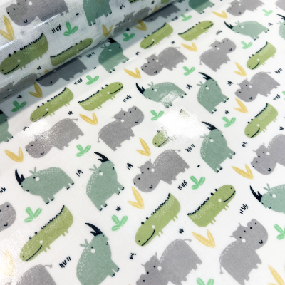 Tecido Plastificado | Amigos Aquáticos - Verde