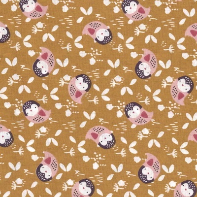 Tecido Le Tissu by Domotex | Coruja - Mostarda