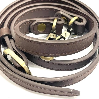 Alça de Pele Sintética Regulável Castanha