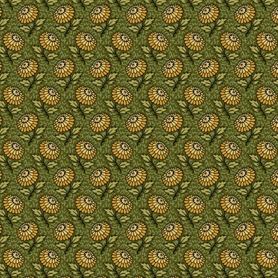 Tecido Andover | Autumn Woods - Mums Green