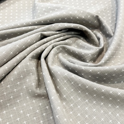 Tecido Japonês | Cross - Cinzento Claro