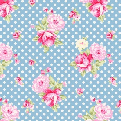 Tecido Tanya Whelan | Posie - Dotty Blooms Blue