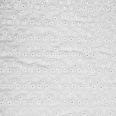 Tecido Bordado Inglês - Flowers