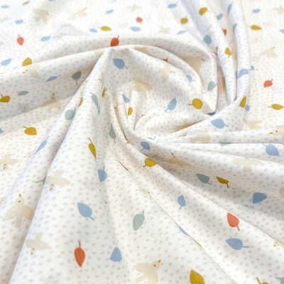 Tecido Poppy | Pretty Birds - Branco