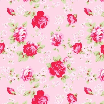 Tecido Tanya Whelan | Posie - Scattered Roses Pink
