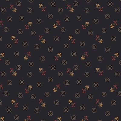 Tecido Kim Diehl | Gratitude and Grace - Tasseled Hearts Black