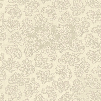Tecido Kim Diehl | Gratitude and Grace - Dotted Paisley Cream