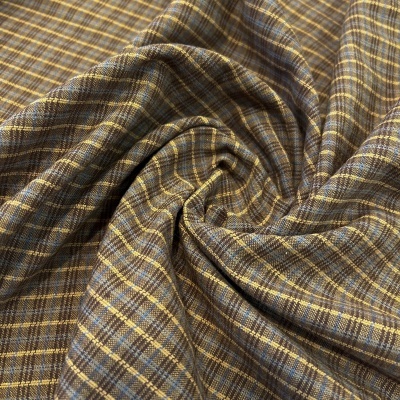 Tecido Japonês | Checks - Castanho