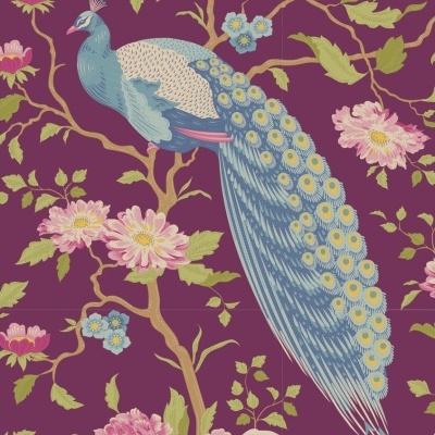 Tecido Tilda | Peacock - Tree Grape