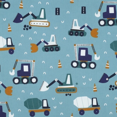 Tecido Poppy | Vehicles - Petróleo